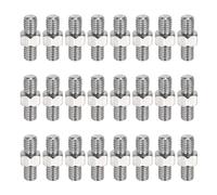 sourcing map 24 Pcs Stainless Steel Double Ended Stud Nut, M5x6+4+6mm Male to Male Double End Threaded Stud for Hex Head Double End Studs Rods Right Left Hand Thread Screws