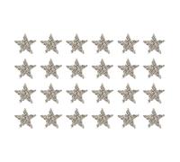 sourcing map 24 Pcs Star Iron on Patches Star Rhinestone Adhesive Appliques 4cm Sew on Patches for DIY Crafts Clothing Repairing Shoes Bag Hat Decoration, Grey