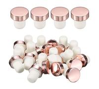 sourcing map 24 Pcs Wine Bottle Corks, T-Shaped Stopper Cork, Wine Stopper, Reusable Wine Bottle Corks Sealing Plug Bottle for Homemade Wine Beer Bottles,Rose Gold