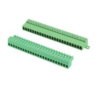 sourcing map 24 Pin Screw Terminal Block Connector 3.81mm/0.15" Pitch | Male & Female PCB Mount Screw Terminal 300V 8A Green Terminal Block Connector for Home Electronic Project