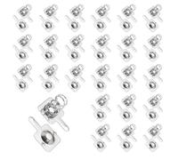 sourcing map 24 Set AAA Battery Contact Spring Nickeling Plate, 10 mm x 9mm Positive to Negative Conversion Spring Replacement for PCB Mounting and Battery Holders