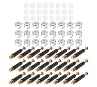 sourcing map 24 Sets Cam Locks for Furniture, 40mm Cam Lock Nut and Screw, 3 in 1 Furniture Connecting Fasteners with Dowel Eccentric Wheels Pre-Inserted Nuts for Cabinet Bookcase, Black