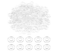 sourcing map 240 Pcs M3 PVC Flat Washers 3mm ID 6mm OD 0.5mm Thick Plain Washer Grommets Plastic Sheet Gasket Fastener Sealing Spacer Gasket Ring Water Hose Washers, Clear