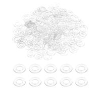 sourcing map 240 Pcs M4 PVC Flat Washers 4mm ID 8mm OD 0.3mm Thick Plain Washer Grommets Plastic Sheet Gasket Fastener Sealing Spacer Gasket Ring Water Hose Washers, Clear