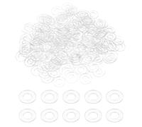 sourcing map 240 Pcs M5 PVC Flat Washers 5mm ID 10mm OD 0.5mm Thick Plain Washer Grommets Plastic Sheet Gasket Fastener Sealing Spacer Gasket Ring Water Hose Washers, Clear