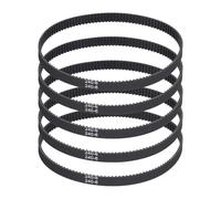 sourcing map 240mm GT-2 Timing Belt, 5pcs 6mm Width 2mm Pitch 3D Printing GT-2 Timing Belt Closed Loop Rubber, Black