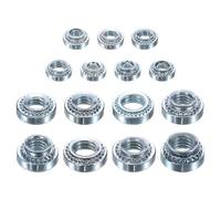 sourcing map 240Pcs Self-Clinching Nuts, M2 M2.5 M3 M4 M5 Zinc-Plated Carbon Steel Pressure Rivet Nuts Hardware Fastener for Construction Industry