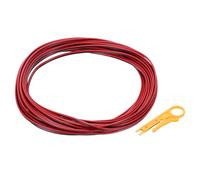 sourcing map 24AWG 2-Conductor Electrical Wire, Tinned Copper 25Ft/7.5M Long Red Black Flexible Extension Cord 300V Parallel Wire with Wire Stripper for LED RGB Cable, DIY Model