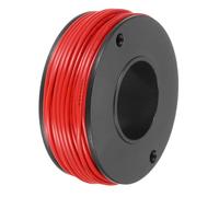 sourcing map 24AWG Stranded PVC Hookup Wire 15M/49ft Red, Electrical UL1007 Spool Tinned Copper Wire for Internal Connecting, Marine
