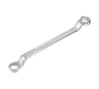 sourcing map 24mm x 27mm Metric 12 Point Offset Double Box End Wrench Chrome Plated, Cr-V Steel