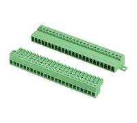 sourcing map 24P Screw Terminal Block Connector,3.5mm Male Female 300V 8A | 3.5mm/0.14in Pitch,PCB Mount Screw Terminal,Green Block Connector for Home Electronic Project