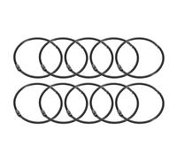 sourcing map 24Pcs 2 Inch Shower Curtain Rings Rustproof Metal Round Shower Hooks Snap Joint Design for Bathroom Shower Rod, Black