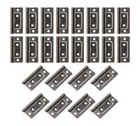 sourcing map 24Pcs 2x1 Inch Door Hinges Non-Mortise No Noise Bifold Door Hinges Plating for Cabinet Furniture Window Wardrobe, Copper Red