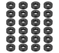 sourcing map 24pcs 3/8" Black Flat Washer for M10 Screw, Steel Metal Washers 10mm ID 26mm OD 10mm Length for Industrial, Screws Bolts