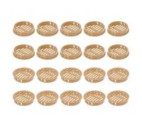 sourcing map 24Pcs 50mm/1.97" Circular Soffit Air Vents, Plastic Soffit Vent Cover, Round Mesh Hole Louver for Bathroom Kitchen Cabinet Wardrobe, Orange