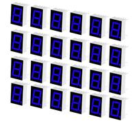 sourcing map 24Pcs 7 Segment LED Display Digital Tube, 5161AB Common Cathode 10 Pin 1 Bit 3.3V LED Segment Display Module for Electronic Driver Board, Panel, Timer, Blue
