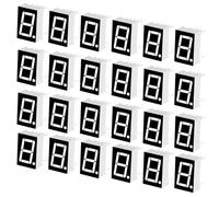 sourcing map 24Pcs 7 Segment LED Display Digital Tube, 5161AW Common Cathode 10 Pin 1 Bit 3.3V LED Segment Display Module for Electronic Driver Board, Panel, Timer, White