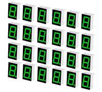 sourcing map 24Pcs 7 Segment LED Display Digital Tube, 5161BGG Common Anode 10 Pin 1 Bit 3.3V LED Segment Display Module for Electronic Driver Board, Panel, Timer, Emerald Green