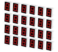 sourcing map 24Pcs 7 Segment LED Display Digital Tube, 5161BS-1 Common Anode 10 Pin 1 Bit 2.1V LED Segment Display Module for Electronic Driver Board, Panel, Timer, Red