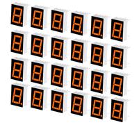 sourcing map 24Pcs 7 Segment LED Display Digital Tube, 5161BY Common Anode 10 Pin 1 Bit 2.1V LED Segment Display Module for Electronic Driver Board, Panel, Timer, Yellow