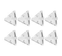 sourcing map 24Pcs Acrylic Corner Bracket, Magnetic Triangle Corner Connector, Transparent Support Shelf Brace Brackets with Rivets for Reinforcement Connecting Acrylic Plate
