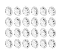 sourcing map 24Pcs Air Vents Circular Flat Soffit Vent 35mm/1.4" Stainless Steel Round Vent Mesh Hole Louver for Bathroom Home, Office, Kitchen, Cabinet, Wardrobe, Silver Tone