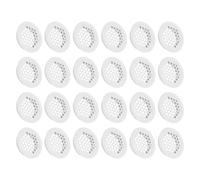 sourcing map 24Pcs Air Vents Circular Flat Soffit Vent 35mm/1.4" Stainless Steel Round Vent Mesh Hole Louver for Bathroom Home, Office, Kitchen, Cabinet, Wardrobe, White