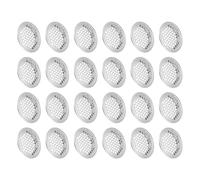 sourcing map 24Pcs Air Vents Circular Flat Soffit Vent 50mm/2" Stainless Steel Round Vent Mesh Hole Louver for Bathroom Home, Office, Kitchen, Cabinet, Wardrobe, Silver Tone