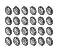 sourcing map 24Pcs Air Vents Circular Flat Soffit Vent 50mm/2" Stainless Steel Round Vent Mesh Hole Louver for Bathroom Home, Office, Kitchen, Cabinet, Wardrobe, Black