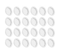 sourcing map 24Pcs Air Vents Circular Flat Soffit Vent 53mm/2.1" Stainless Steel Round Vent Mesh Hole Louver for Bathroom Home, Office, Kitchen, Cabinet, Wardrobe, White