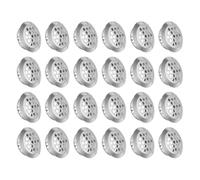sourcing map 24Pcs Air Vents Circular Soffit Vent 19mm/0.7" Stainless Steel Round Vent Mesh Hole Louver for Bathroom Home, Office, Kitchen, Cabinet, Wardrobe, Silver Tone