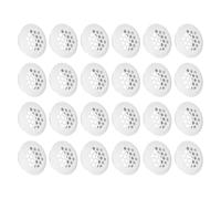 sourcing map 24Pcs Air Vents Circular Soffit Vent 25mm/1" Stainless Steel Round Vent Mesh Hole Louver for Bathroom Home, Office, Kitchen, Cabinet, Wardrobe, White