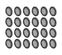 sourcing map 24Pcs Air Vents Circular Soffit Vent 50mm/2" Stainless Steel Round Vent Mesh Hole Louver for Bathroom Home, Office, Kitchen, Cabinet, Wardrobe, Black