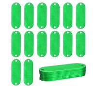 sourcing map 24Pcs Aluminum Engraving Blanks Tags, Metal Blank Tags Stamping Oval with 2 Holes Blank Bulk Dog Tag for DIY Personalized Pet Tag Number Tag, Green