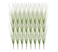 sourcing map 24Pcs Artificial Grass Plants, 13.8" Plastic Fake Wheat Grass Greenery Shrubs Outdoor Artificial Shrubs Faux Bushes for Home Garden Front Decor, Red