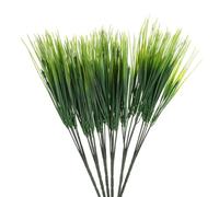 sourcing map 24Pcs Artificial Grass Plants, 15.7" Plastic Fake Wheat Grass Greenery Shrubs Outdoor Artificial Shrubs Faux Bushes for Home Garden Front Decor, Green