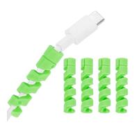 sourcing map 24Pcs Cable Cover Cord Management Charger Cable Protector, Silicone Flexible Spiral Cable Saver Wire Organizer Wrap Accessories for Cell Phone Headphone Laptop Earphone Mouse, Green