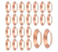 sourcing map 24Pcs Copper Flare Gasket, Fit for 5/8" Tube Size, 45 Degree Copper Flare Fitting for Air Conditioner Refrigeration Accessories