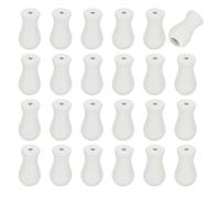 sourcing map 24Pcs Cord Knobs, Wood Cord Tassel Drops Pull End Pendant Hanging Ball Pulls for Window Blinds Shade Curtain Craft, White Cylinder