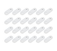 sourcing map 24Pcs Curtain Weights, 14 x 32 x 4mm 12g Iron Drapery Weights for Curtains Bottom Tablecloth Flags, Window Curtain Pendant for Living Room, Home, Office, Hotel, White