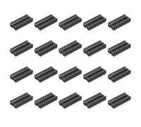 sourcing map 24Pcs DIP IC Chip Socket Adapter 7.62mm Row Pitch 20 Pin IC Assortment Kit 2.54mm/0.1" Pitch for Breadboard Project, PCB Board Design