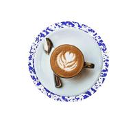 sourcing map 24pcs Disposable Placemats, 3.5 Inch Foil Metallic Place Mats Mesh Pressed Table Doilies, Table Centerpiece Decor for Wedding Party, Stone Blue