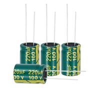 sourcing map 24Pcs Electrolytic Capacitor High Frequency 220UF 100V with Aluminum Radial Leads 13 x 21mm High Ripple Current Low Impedance