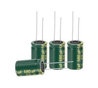 sourcing map 24Pcs Electrolytic Capacitor High Frequency 680UF 63V with Aluminum Radial Leads 13 x 25mm High Ripple Current Low Impedance