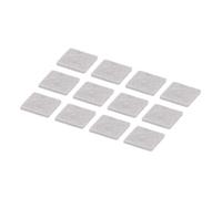 sourcing map 24pcs Felt Furniture Pads, 1.6 Inch Square Small Felt Chair Leg Floor Protectors Prevent Scratches for Furniture Hard Floor, Light Beige