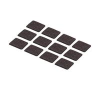 sourcing map 24pcs Felt Furniture Pads, 1 Inch Square Small Felt Chair Leg Floor Protectors Prevent Scratches for Furniture Hard Floor, Dark Brown