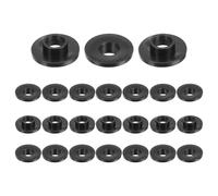 sourcing map 24pcs Flanged Sleeve Bearings Plastic Bushings ID 6.3mm x OD 8mm x Length 4.5mm Nylon Bushings, Black