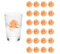 sourcing map 24Pcs Floating Flowers for Centerpieces, Orange Hydrangea Silk Faux Flower Heads for Floating Candles Vases Filler Party Home Table Wedding Centerpieces Decoration