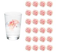 sourcing map 24Pcs Floating Flowers for Centerpieces, Pink Hydrangea Silk Faux Flower Heads for Floating Candles Vases Filler Party Home Table Wedding Centerpieces Decoration