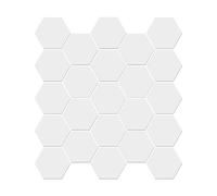 sourcing map 24pcs Hexagon Mirror Stickers Wall Decals, Self Adhesive Hexagonal Acrylic Mirrors, Removable DIY Art Decoration Craft Tiles for Home Living Room, Bedroom, Background, Silver